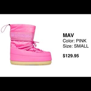 Pink SM Snow Boots, NWT
